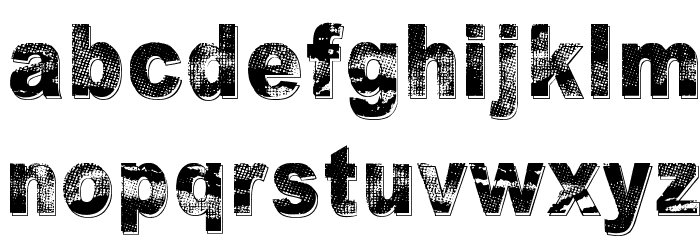 Razterhunch Shadow Font LOWERCASE