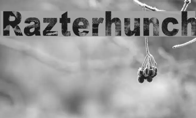 Razterhunch Font examples