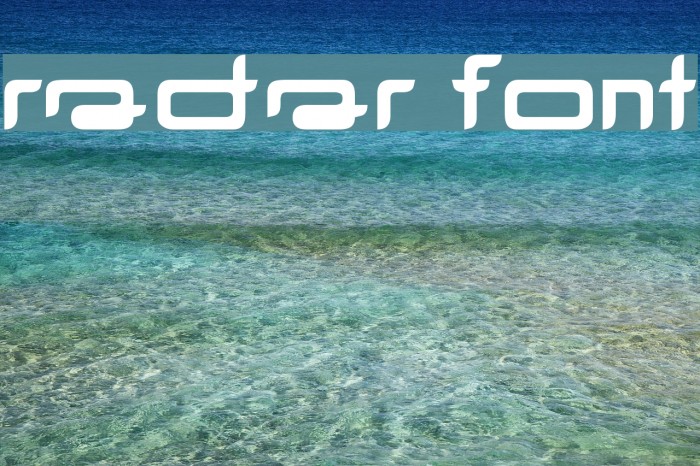 radar Font examples