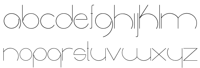 radiance Font LOWERCASE