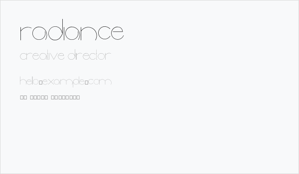 radiance Business Card