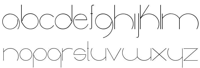 radiance Font LOWERCASE