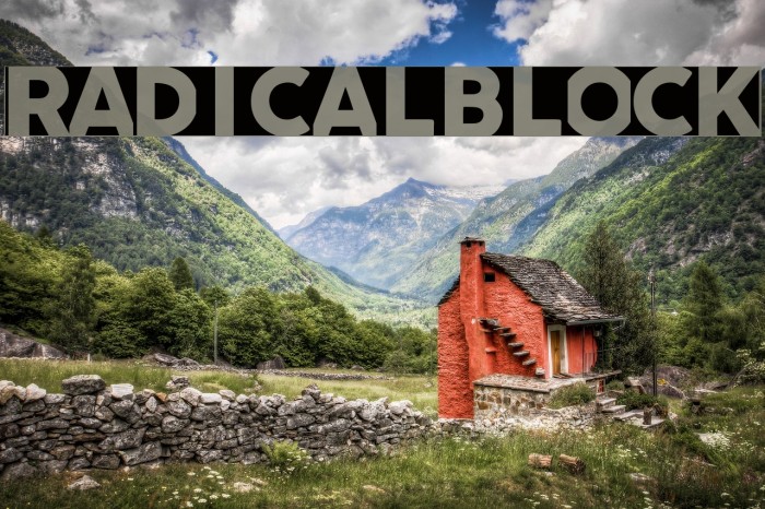 radicalblock फ़ॉन्ट examples