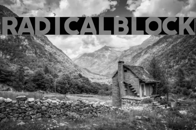 radicalblock Font examples