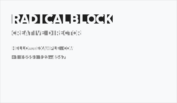 radicalblock Business Card