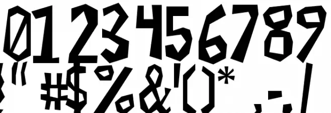 radioactive Font OTHER CHARS