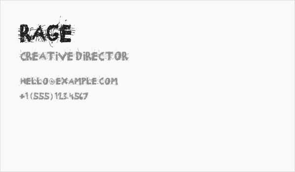 rage Business Card