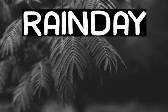 rainday Font examples