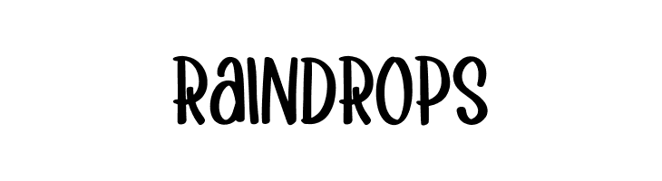 raindrops  Free Fonts Download