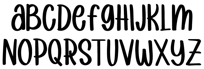 raindrops Font LOWERCASE
