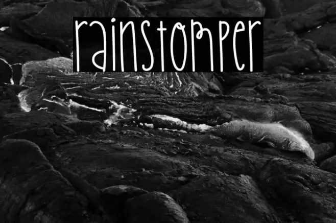 rainstomper Font examples