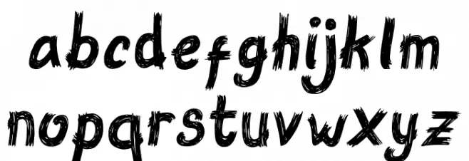 rakugaki خط أحرف صغيرة