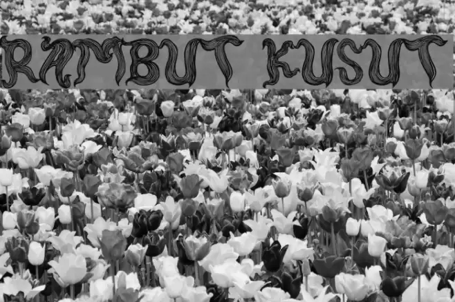 rambut kusut Font examples