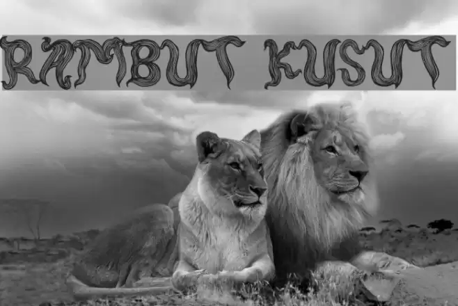 rambut kusut Font examples