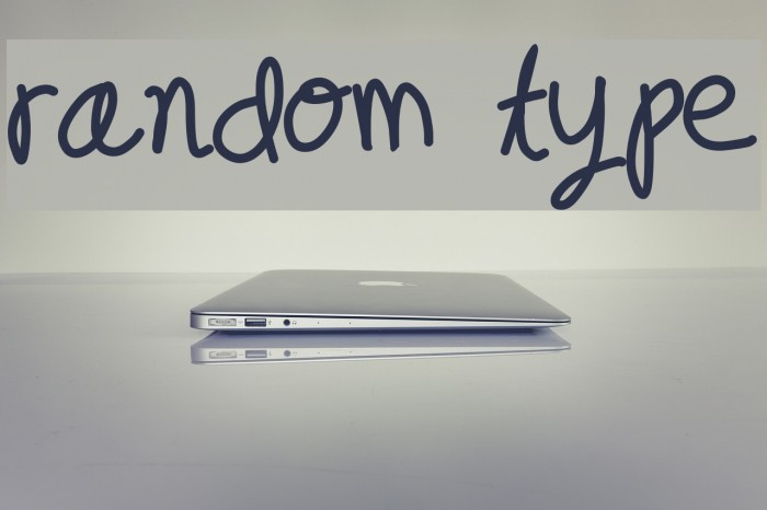 random type Font examples