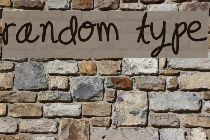 random type Font examples