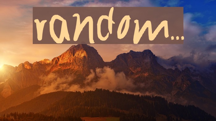 random... Font examples
