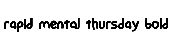 rapid mental thursday bold  Fuentes Gratis Descargar