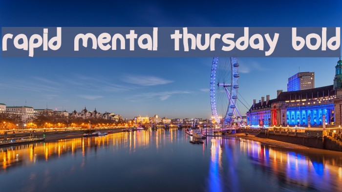 rapid mental thursday bold Font examples