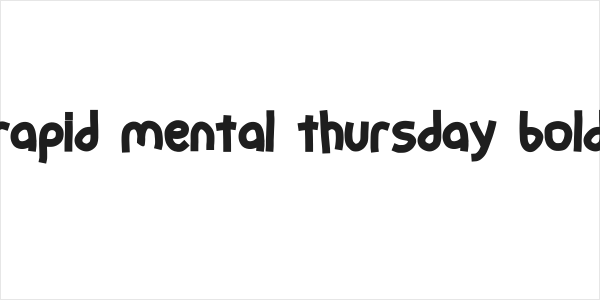 rapid mental thursday bold Logo