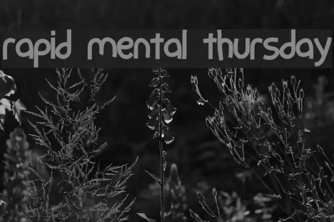 rapid mental thursday Font examples