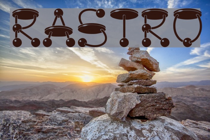 rastro Шрифта examples
