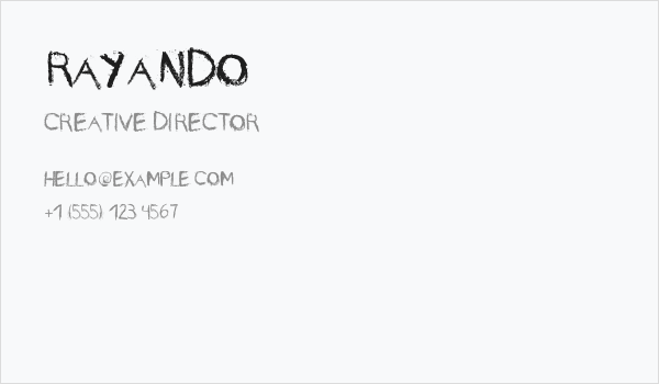 rayando Business Card