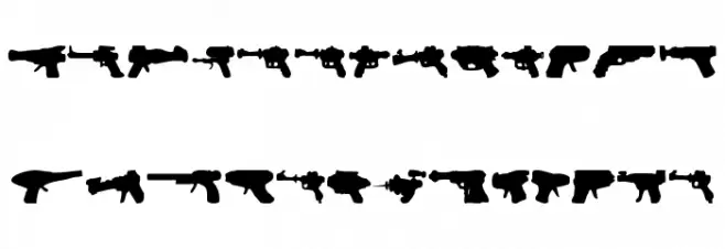 rayguns خط أحرف كبيرة
