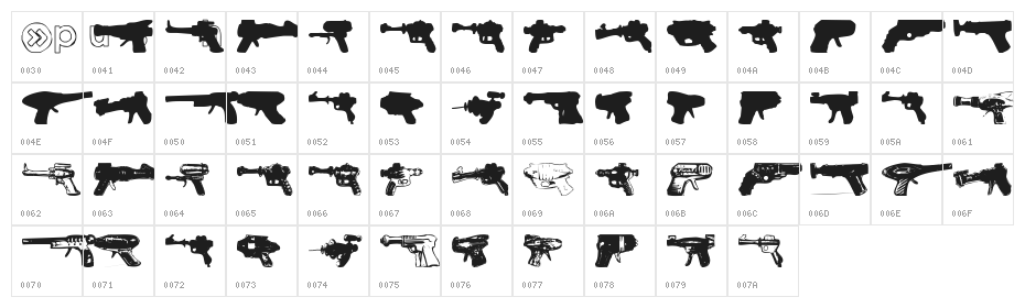 rayguns Character Map