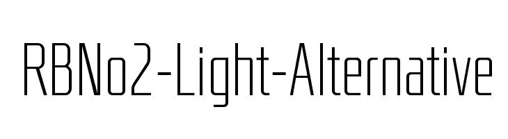 RBNo2-Light-Alternative  フリーフォントのダウンロード