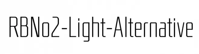 RBNo2-Light-Alternative  Fuentes Gratis Descargar