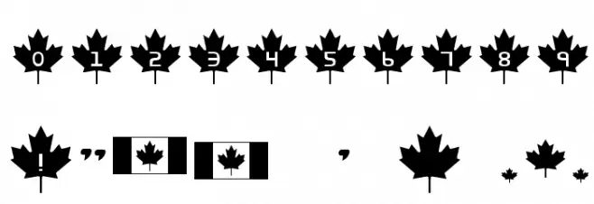 RCMP Font OTHER CHARS