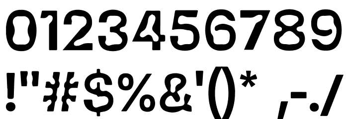RD - Coarse Font OTHER CHARS