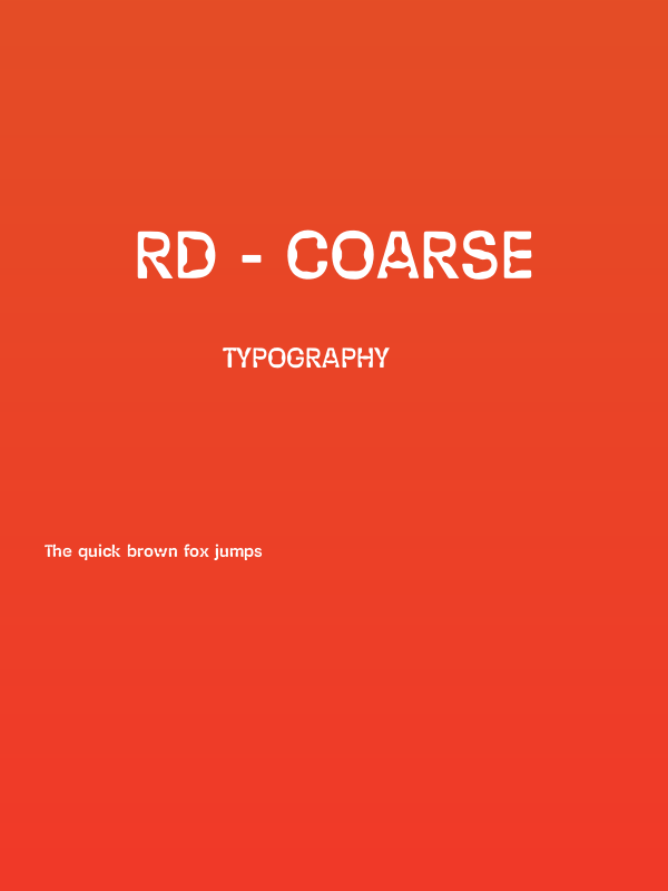 RD - Coarse Poster