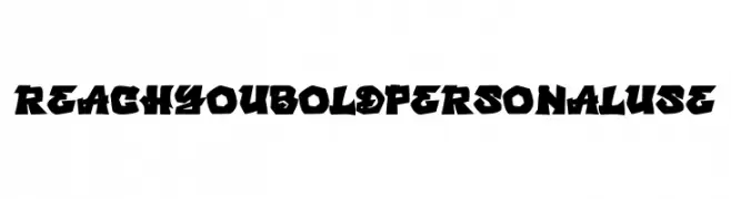 REACH YOU BOLD PERSONAL USE  font caratteri gratis
