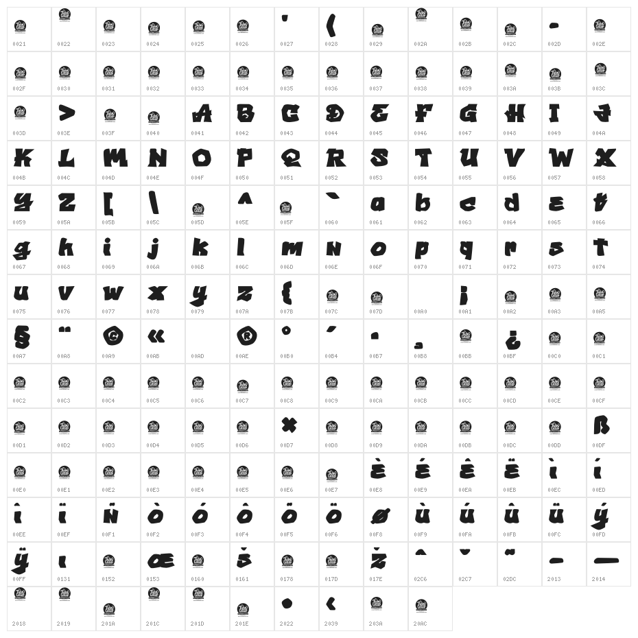 REACH YOU BOLD PERSONAL USE Character Map