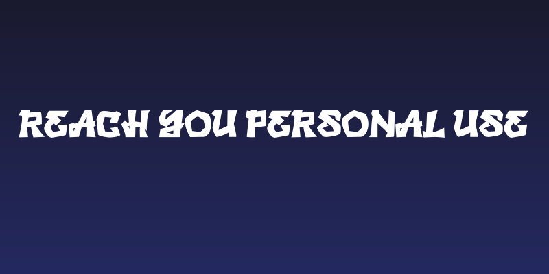 REACH YOU PERSONAL USE Social Header