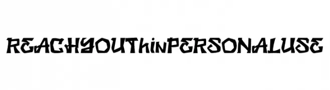 REACH YOU Thin PERSONAL USE  font caratteri gratis