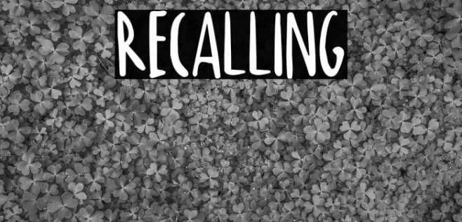 RECALLING Font examples