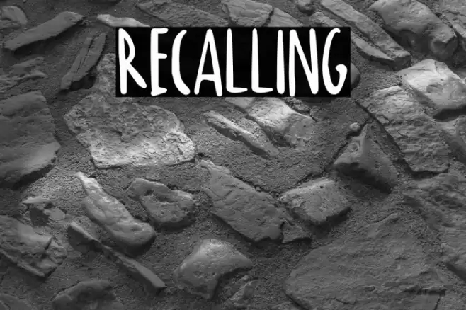 RECALLING Font examples