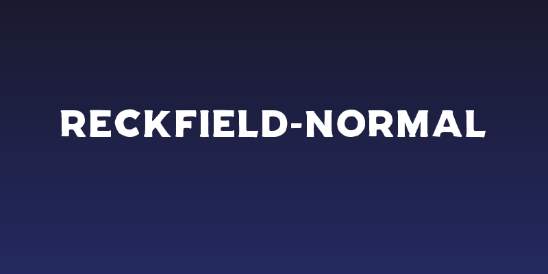 RECKFIELD-NORMAL Social Header