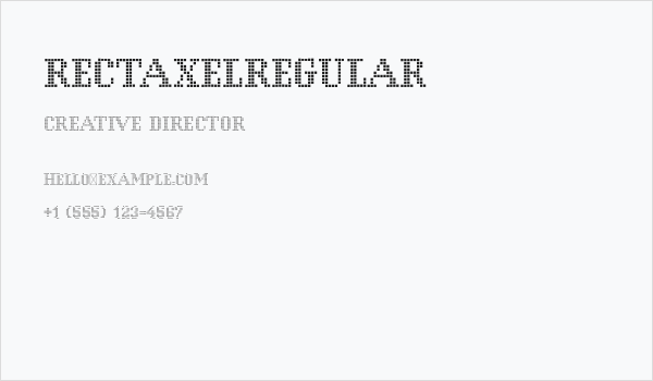 RECTAXELRegular Business Card
