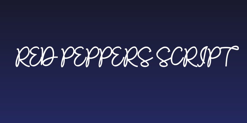 RED Peppers Script Social Header
