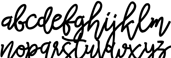 RED Peppers Script Font LOWERCASE