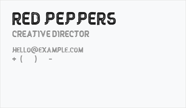 RED Peppers Business Card