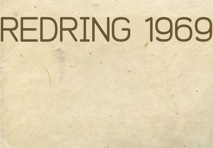 REDRING 1969 Font examples
