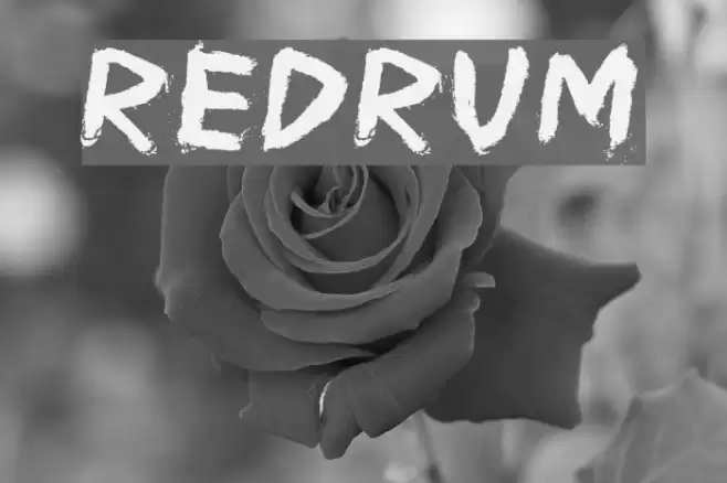 REDRUM Font examples