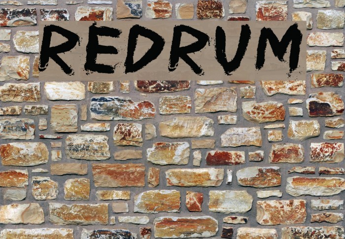 REDRUM Font examples