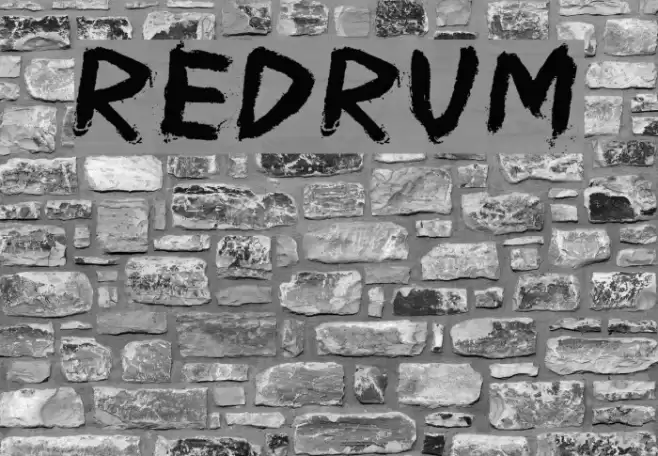 REDRUM Font examples