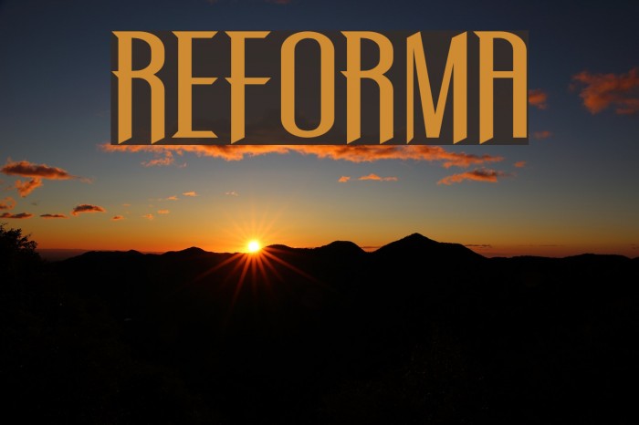 REFORMA Font examples